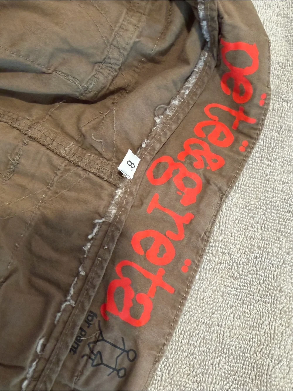 Pete & Greta utility Olive Cargo Pants Multiple Utility Pockets size 8 woman